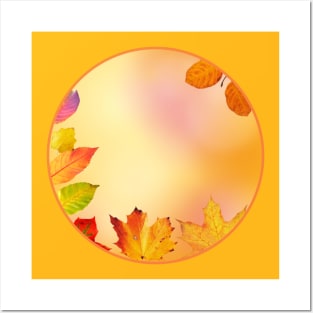 Circle Abstract Autumn Colorful Luminous Posters and Art